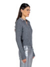 Des Phemmes | Cable knit sweater with rhinestone collar - Image 3